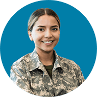 Imagen de un veterano del servicio de EE. UU. que se vincula con A quién ayuda la NFCC - Veteranos y familias militares