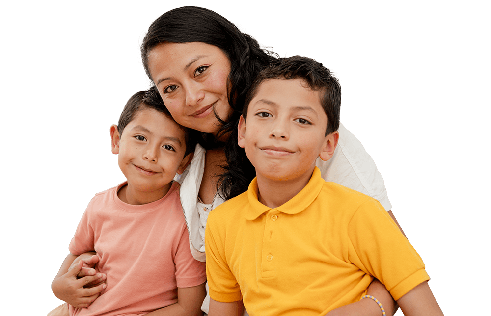 Mother and two sons.